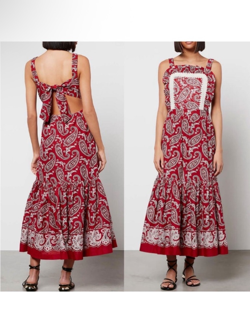 Sea New York Red Paisley Crochet-Trim Maxi Dress - Picture 2 of 6